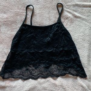 Beautiful butterfly back black crop top